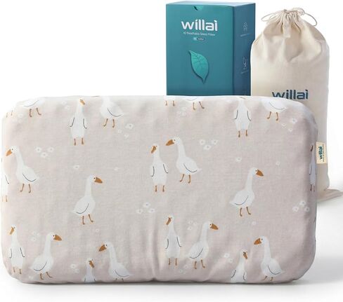 وسادة طفل willai مع كيس وسادة قابل للإزالة، وسادة أطفال سيليكون قابلة للتنفس مقاس 21 × 12 بوصة، وسادة طفل صغير قابلة للغسل في الغسالة، وسادة أطفال صغيرة للأولاد والبنات الذين تتراوح أعمارهم بين 8-12 عامًا (قوس قزح) in Kuwait