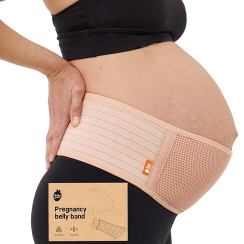 Baby Uma Pregnancy Belly Band - Breathable & Lightweight Belly Bands for Pregnant Women, Maternity Belly Band with Velcro Side Fastener & Adjustable Compression from 27.5 to 55 inches (M/L) in Saudi Arabia
