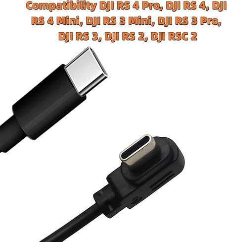 سلك كابل التحكم في الكاميرا، لـ DJI RS4 Pro، RS4 Mini، RS4، RS3 Pro، RS3، RS3 Mini، RSC2، RS2 مثبت جيمبال لسوني كانون نيكون باناسونيك فوجي أوليمبوس كاميرا USB نوع C إلى نوع C زاوية قائمة متعددة in Kuwait
