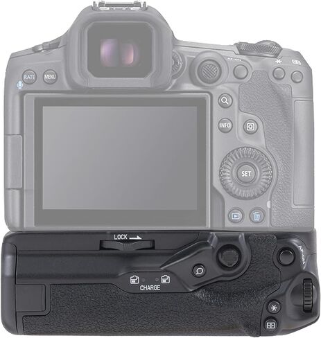 حامل بطارية FocusFoto عمودي متعدد الطاقة لكاميرا Canon EOS R5 Mark II، R6 Mark III، R6 Mark II، R5، R6 استبدال الكاميرا بدون مرآة لـ BG-R20، يدعم ما يصل إلى بطاريتين LP-E6/LP-E6N/LP-E6NH in Kuwait