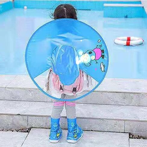 Kids Raincoat Umbrella Hat Waterproof UFO for Baby Girls and Boys Poncho Rain Hat Cartoon Duck Raincoat in Saudi Arabia