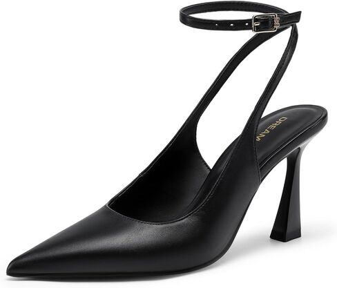 أحذية DREAM PAIRS النسائية بكعب Slingback بمقدمة مدببة وكعب كعب مغلق عند الأصابع وحزام قابل للتعديل للعمل المكتبي للارتداء اليومي in Kuwait
