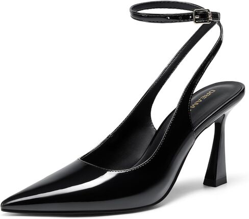 DREAM PAIRS Women's Slingback Heels Pointed Toe Block Heel Pumps Closed Toe Adjustable Strap Office Work Dress Shoes for Daily Wear in Kuwait