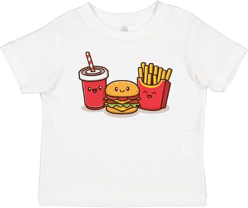 inktastic Cute Fast Food Friends Burger Fries Soda Baby T-Shirt in Saudi Arabia