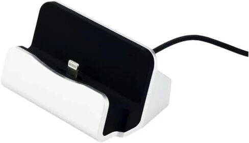 Lightning Charge - Sync Dock Station for iPhone 14, 13, 11, X, XS, 8 - Silver in Kuwait