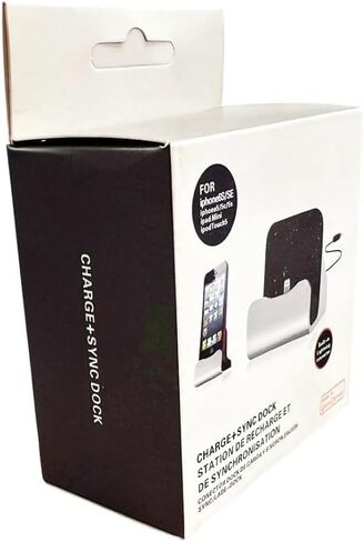 Lightning Charge - Sync Dock Station for iPhone 14, 13, 11, X, XS, 8 - Silver in Kuwait
