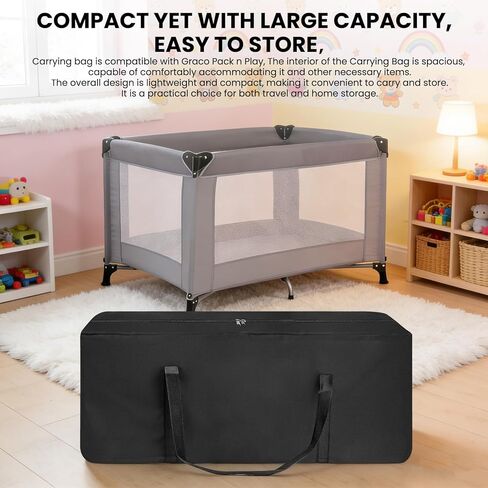 حقيبة سفر متوافقة مع Graco Pack N Play، حقيبة حمل مقاومة للماء وخفيفة الوزن متوافقة مع Graco Pack N Play للسفر والتخزين in Kuwait