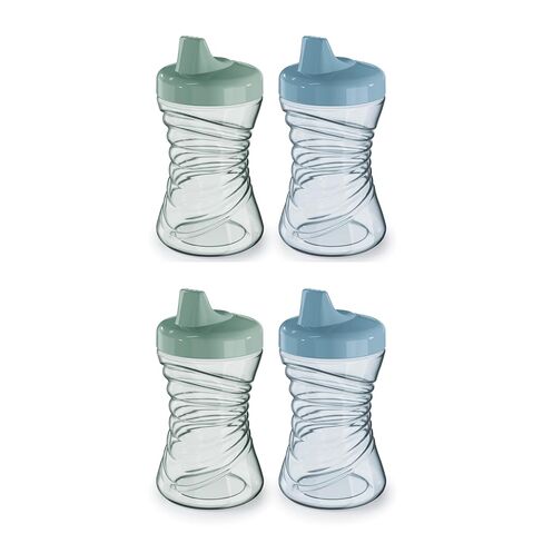 NUK First Choice Fun Grips كأس القش الصلب 2.0، 10 أوقية. كوب سيبي بمقابض، 4 قطع in Kuwait