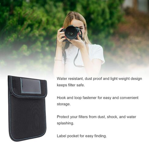 Gugxiom 4x5.65 Inch Filter Pouch, Lens Filter Carry Case, Nylon Lens Filter Storage Case Wallet, Holds 1 100x150mm Cinema Filter in Kuwait