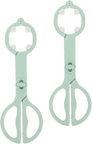 2pcs Bottle Clip Tongs Non-slip Feeding Clamp High-temperature Resistant Silicone for Bottle Handling and Use, Green in Kuwait