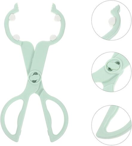 2pcs Bottle Clip Tongs Non-slip Feeding Clamp High-temperature Resistant Silicone for Bottle Handling and Use, Green in Kuwait