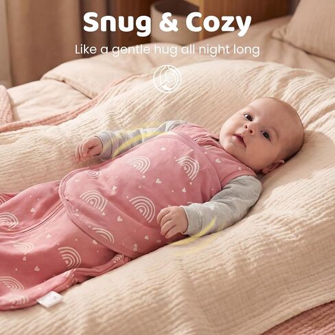 Baby Swaddle Sleep Sack 3-6 Months, Cotton Swaddles for Newborns Boys Girls, 2-Way Zipper Transitional Infant Wearable Swaddling Blanket with Quiet Closure, 0.5 TOG 2 Pack Soft Green Dinosaur in Saudi Arabia