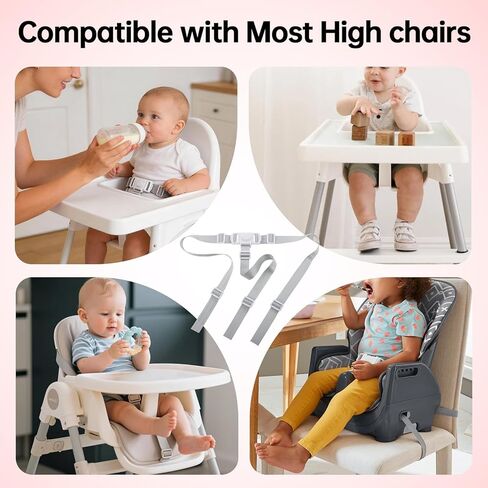 أحزمة للكراسي العالية متوافقة مع كرسي IKEA ANTILOP العالي، وحزام بديل لملحقات الكراسي العالية من IKEA، وحزام قابل للتعديل قوي للغاية بثلاث نقاط مناسب للكرسي العالي للأطفال من Keekaroo in Kuwait