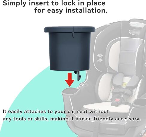 حامل أكواب بديل لمقعد السيارة Graco Extend2Fit 2 في 1 - حامل أكواب فردي آمن للغسل في غسالة الأطباق، قطع غيار مقعد السيارة لـ Graco (يناسب الجانب الأيسر أو الأيمن) in Kuwait