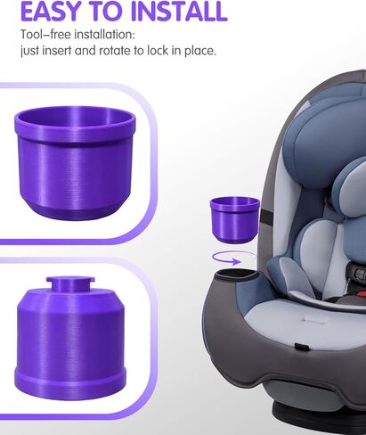 حامل أكواب بديل للسلامة 1st Grow and Go & EverFit، Maxi-Cosi Pria، مقاعد السيارة الكل في واحد Cosco (موديل #C6577)، متوفر بثلاثة ألوان - حامل أكواب فردي، أسود in Kuwait