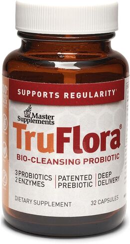 Master Supplements 32 Capsules - Blend of Probiotics & Enzymes - Promotes Optimal Gut Health & Boosts Energy - Gluten Free - 32 Servings in Saudi Arabia