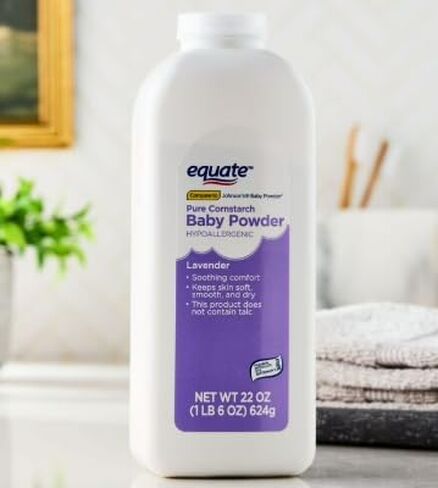 Equate Pure Cornstarch Baby Powder with Lavender and Chamomile-Talc-Free(Pack 1, 22 Oz.) in Kuwait
