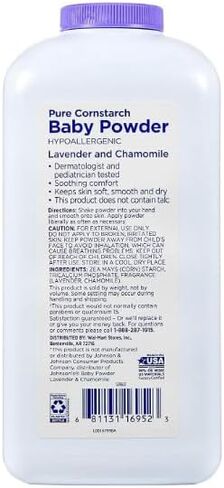 Equate Pure Cornstarch Baby Powder with Lavender and Chamomile-Talc-Free(Pack 1, 22 Oz.) in Kuwait
