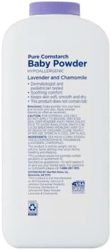 Equate Pure Cornstarch Baby Powder with Lavender and Chamomile-Talc-Free(Pack 1, 22 Oz.) in Kuwait