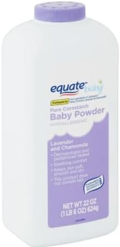Equate Pure Cornstarch Baby Powder with Lavender and Chamomile-Talc-Free(Pack 1, 22 Oz.) in Kuwait