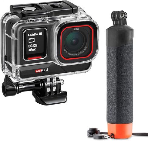 FitStill Diving Kit for Insta 360 ace pro 2/ace pro, 50M/164FT Waterproof Housing + Buoyancy Handle, for Underwater Photography ace pro 2 Accessories in Kuwait