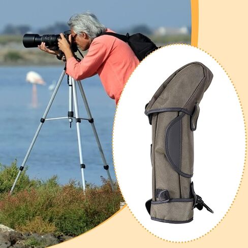 Bird Watching Telescope Bag Green Versatile Shock Absorbing Nylon Spotting Scope Organization Portable for Travel Hiking, 80 mm Mouth in Saudi Arabia