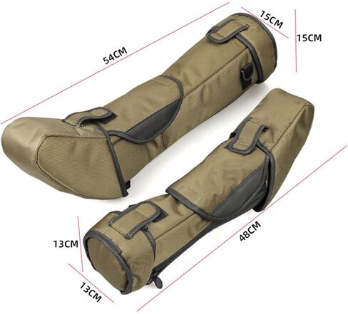 Bird Watching Telescope Bag Green Versatile Shock Absorbing Nylon Spotting Scope Organization Portable for Travel Hiking, 80 mm Mouth in Saudi Arabia