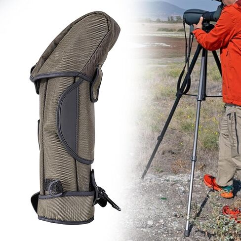 Bird Watching Telescope Bag Green Versatile Shock Absorbing Nylon Spotting Scope Organization Portable for Travel Hiking, 80 mm Mouth in Saudi Arabia