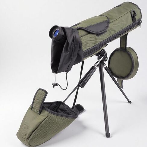 Bird Watching Telescope Bag Green Versatile Shock Absorbing Nylon Spotting Scope Organization Portable for Travel Hiking, 80 mm Mouth in Saudi Arabia