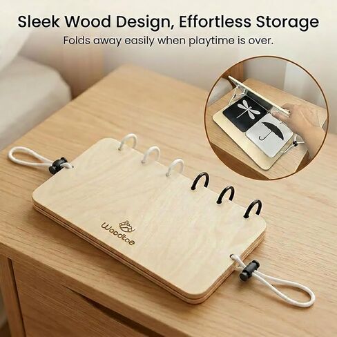 مرآة وقت البطن 2 في 1 من Woodtoe، لعبة أطفال مونتيسوري بزاوية قابلة للتعديل 0-180 درجة، تصميم مزدوج الجوانب مع بطاقات سوداء وبيضاء عالية التباين، مرآة أطفال مقاومة للكسر للأطفال حديثي الولادة من 0 إلى 18 شهرًا in Kuwait