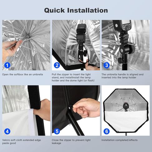 Godox 47.3" / 120cm Octagon Umbrella SoftBox with Carrying Bag Portable Octabox for Studio Photography Flash Speed Light in Kuwait
