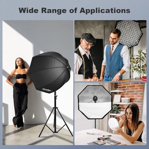 Godox 47.3" / 120cm Octagon Umbrella SoftBox with Carrying Bag Portable Octabox for Studio Photography Flash Speed Light in Kuwait