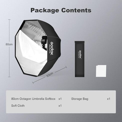 Godox 47.3" / 120cm Octagon Umbrella SoftBox with Carrying Bag Portable Octabox for Studio Photography Flash Speed Light in Kuwait