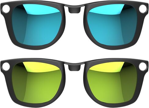 4Pcs Polarized Clip for Ray-Ban Meta Wayfarer & Gen 2 (RW4006/RW4012 Regular 50-22), Matte Black Frame Clip-on for Meta Wayfarer Gen 2 Protect Your Eyes, Cool and Fashion (Silver+Blue+Yellow+Purple) in Saudi Arabia