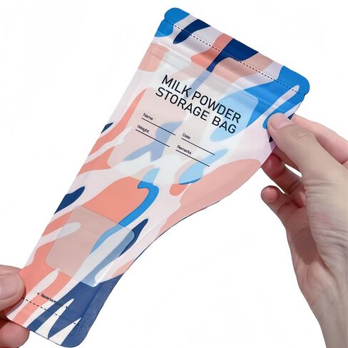 30 Pack 3.94x7.87 inch Writable Bulk Disposable Powder Bags for Travel Sample Dispenser Baby Formula Storage Container Transparent Window Portable Protein Powder Leakproof Pouches in Kuwait