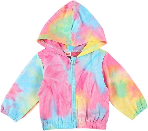 Lefyira Baby Girl Jacket Zip up Hooded Coat Long Sleeve Hoodie Sweatshirt Toddler Windbreaker Jacket Fall Winter Clothes in Kuwait