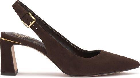 Vince Camuto Women's Hamden Buckle Slingback Pump, Brownie, 8 in Kuwait