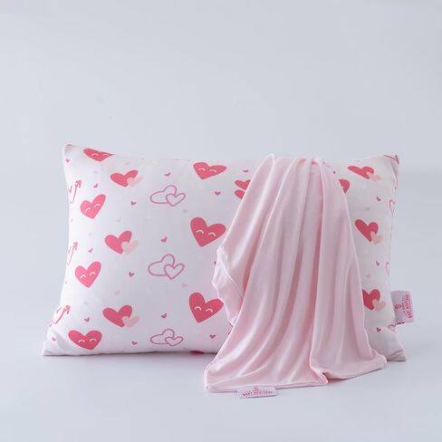 Kona's Perfect Pink Toddler Pillow with Pink Pillowcase - Plus 2 Pack Softest Pillowcase - 13 x 18 Inch - Ages 2-10 in Kuwait