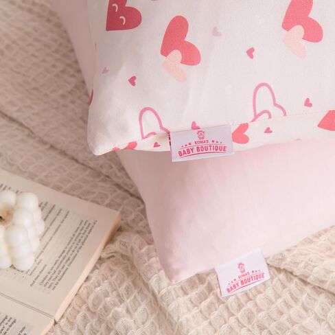 Kona's Perfect Pink Toddler Pillow with Pink Pillowcase - Plus 2 Pack Softest Pillowcase - 13 x 18 Inch - Ages 2-10 in Kuwait