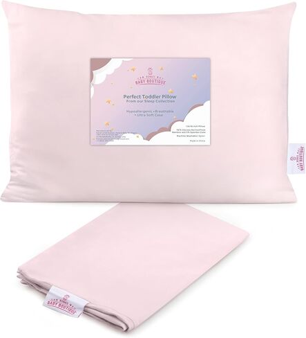 Kona's Perfect Pink Toddler Pillow with Pink Pillowcase - Plus 2 Pack Softest Pillowcase - 13 x 18 Inch - Ages 2-10 in Kuwait