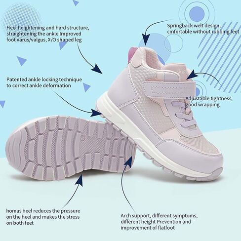 princepard Kids Orthopedic Shoes for Toddlers with Arch and Ankle Support,Mesh Breathable Corrective Sneakers in Kuwait