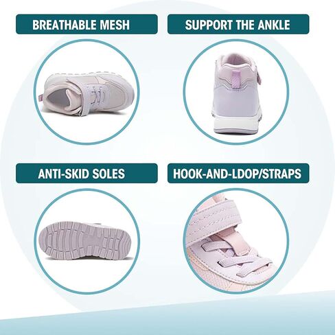 princepard Kids Orthopedic Shoes for Toddlers with Arch and Ankle Support,Mesh Breathable Corrective Sneakers in Kuwait