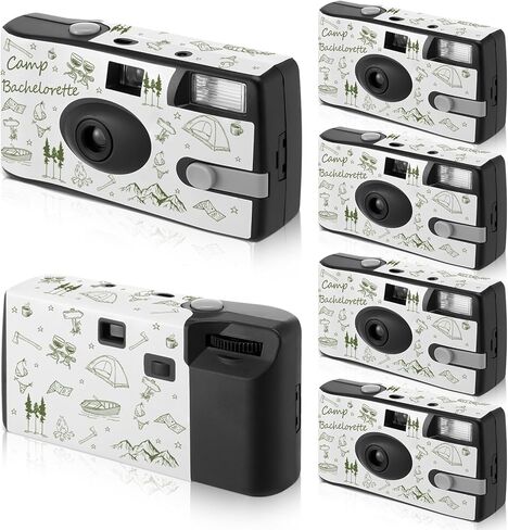 Konohan 4 Pack Camp Bachelorette Party Favors Camping Bachelorette Bridesmaid Gifts 35 mm Single Use Film Camera with Flash One Time Use Camera for Gathering Wedding Travel Party Supply in Kuwait