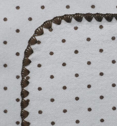SwaddleDesigns Large Receiving Blanket, Ultimate Swaddle for Baby Boys, Girls, Softest US Cotton Flannel, Best Shower Gift, Made in USA, Brown Polka Dots on Pastel Blue (Mom's Choice Award Winner) in Kuwait