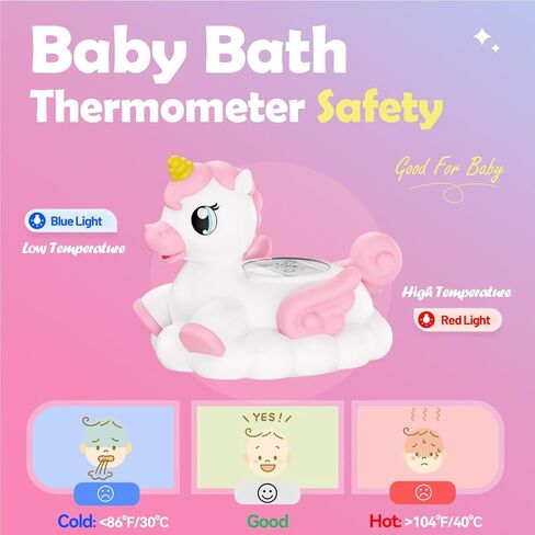 Baby Bath Thermometer Newborn Digital Unicorn Baby Bath Temperature Thermometer for Infant Bathtub Water Floating Rubber Toy WP01 in Kuwait