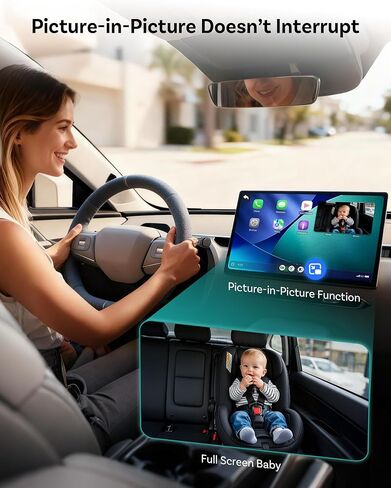 كاميرا OTTOCAST Cabin Care Baby Camera للسيارة، كاميرا سيارة للأطفال 1080P مع رؤية ليلية عالية الدقة، محول CarPlay لاسلكي، زاوية واسعة 150 درجة، مراقب المقعد الخلفي في الوقت الحقيقي in Kuwait