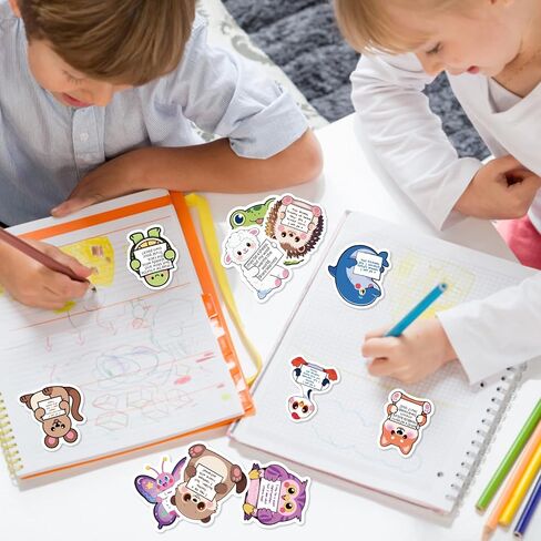 112 pcs Emotional Support Animal Stickers - Affirmation Sticker Pack for Adults Cute Inspirational Buddies for Water Bottles, Laptops, Phones, Positive Quote Vinyl in Saudi Arabia