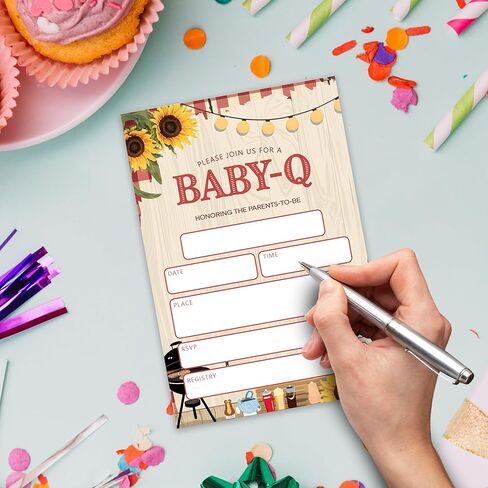 Baby-Q Baby Shower Invitations - 20 Invitation Cards 4"x6" with 20 Envelopes.(137) in Kuwait