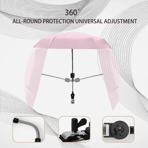 Adjustable Steering Angle, Clip-On All-Round Protection, Convenient and Lightweight, for Sun Protection Lightweight, Easy to Install, Stroller Umbrella, Baby Umbrella Stroller Accessory(Pink) in Kuwait