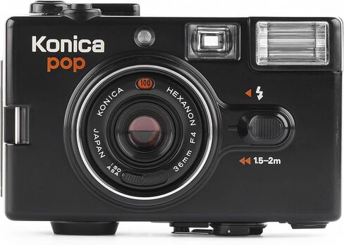 Konica Pop 35mm Film Camera — Japan, Hexanon 36mm f/4 Lens — Vintage Point-and-Shoot, Tested & Working (Renewed) in Kuwait